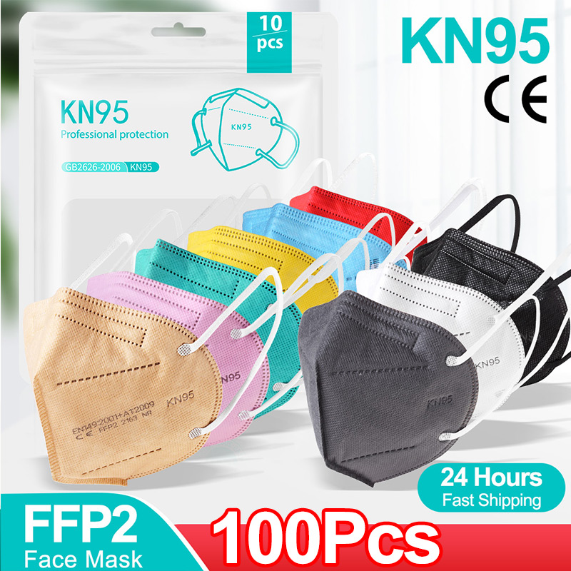 10-100PCS mascarillas FFP2 Fac - Disposable Surgical Mask ulasan dan harga