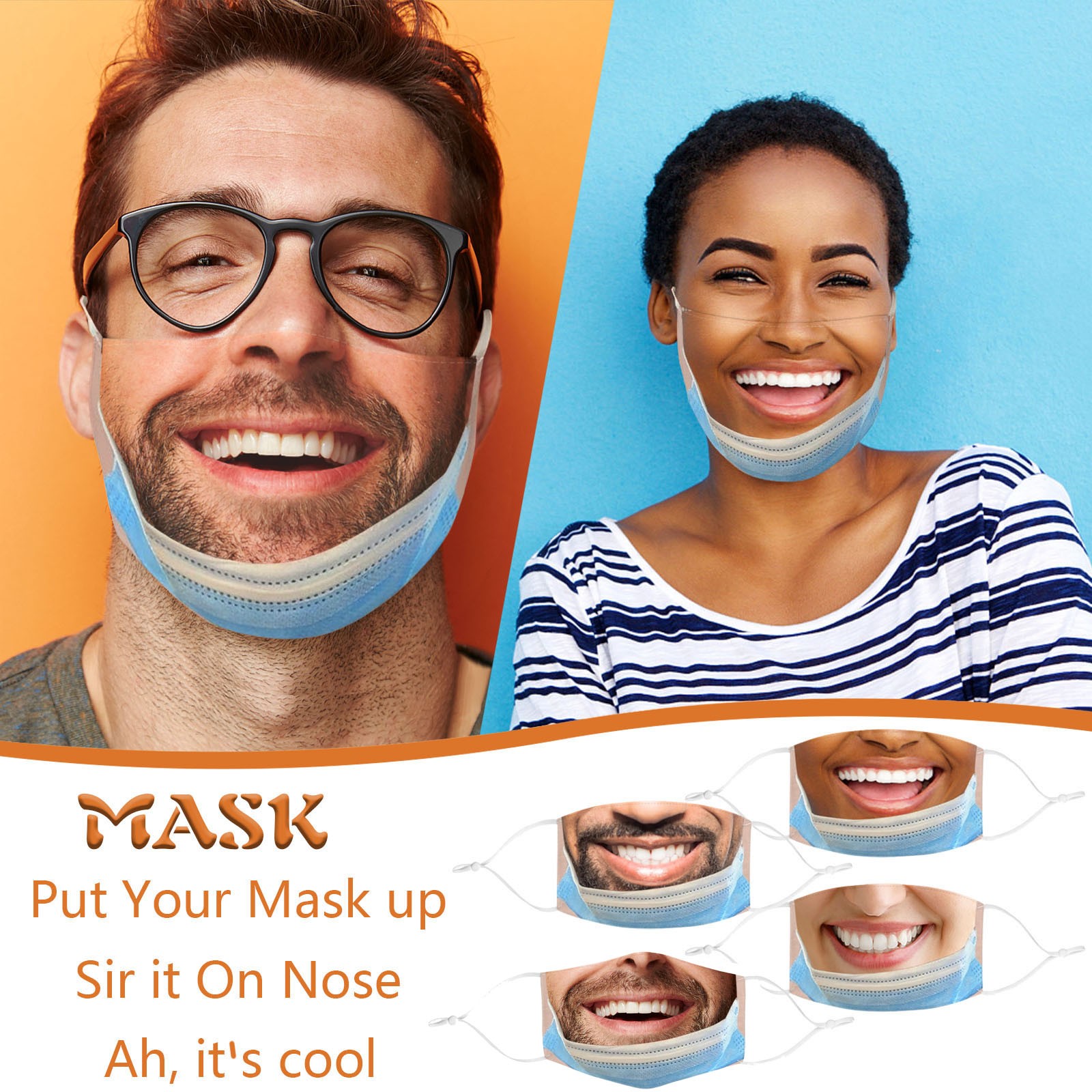 Adult Funny Mouth Mask Funny C - Kids Face Mask ulasan dan harga