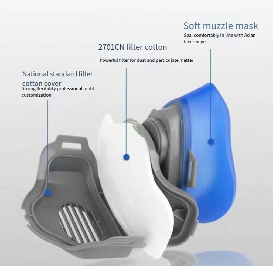 Dustproof3200silica gel Half M - Dust Mask Construction ulasan dan harga