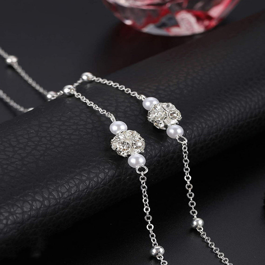 Pearl-Embellished Gold-Plated  - Mask Chain Holder ulasan dan harga