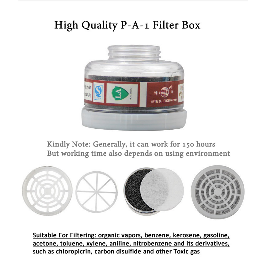 Natural Rubber Half Face Gas M - Dust Mask Construction ulasan dan harga